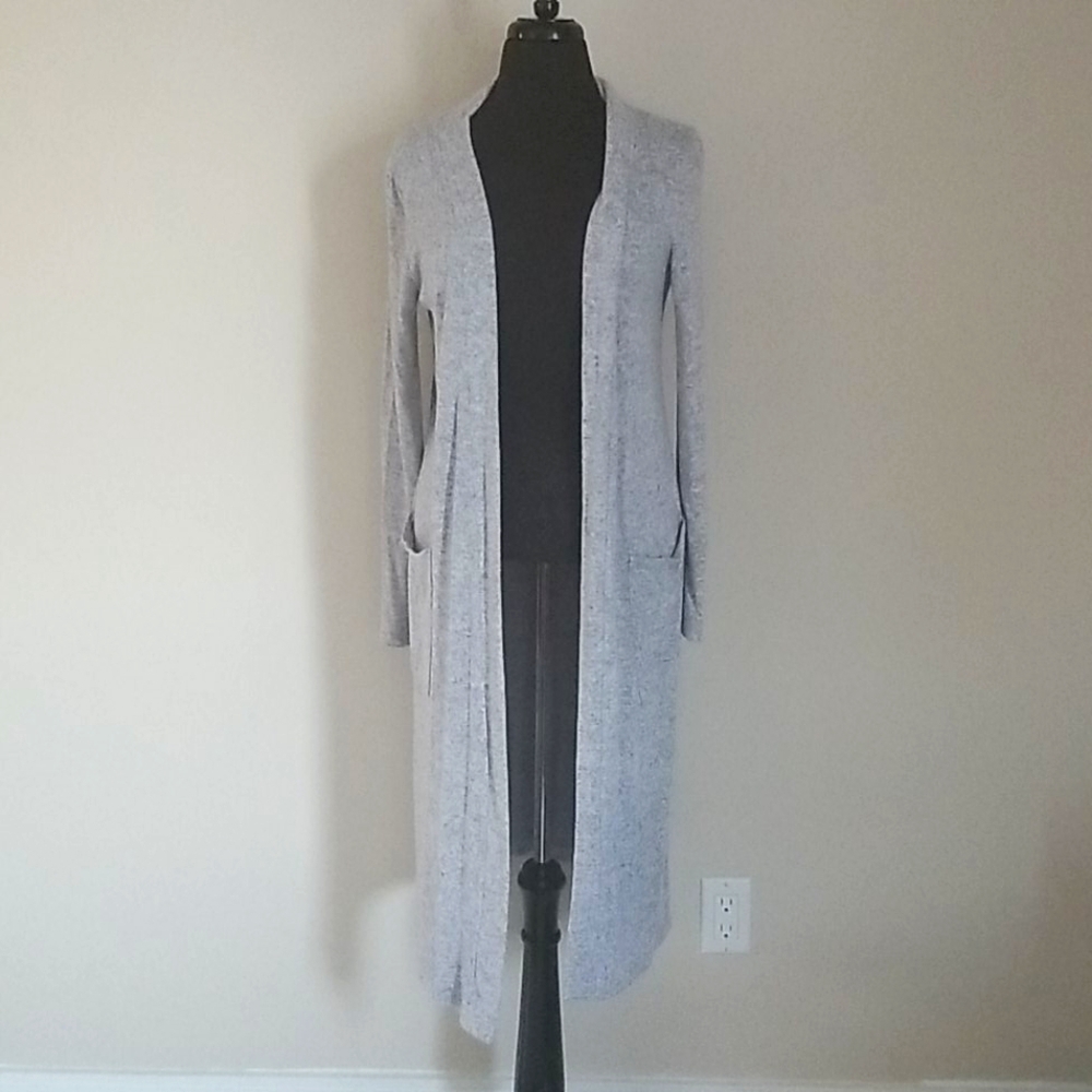 Grey long cardigan / duster